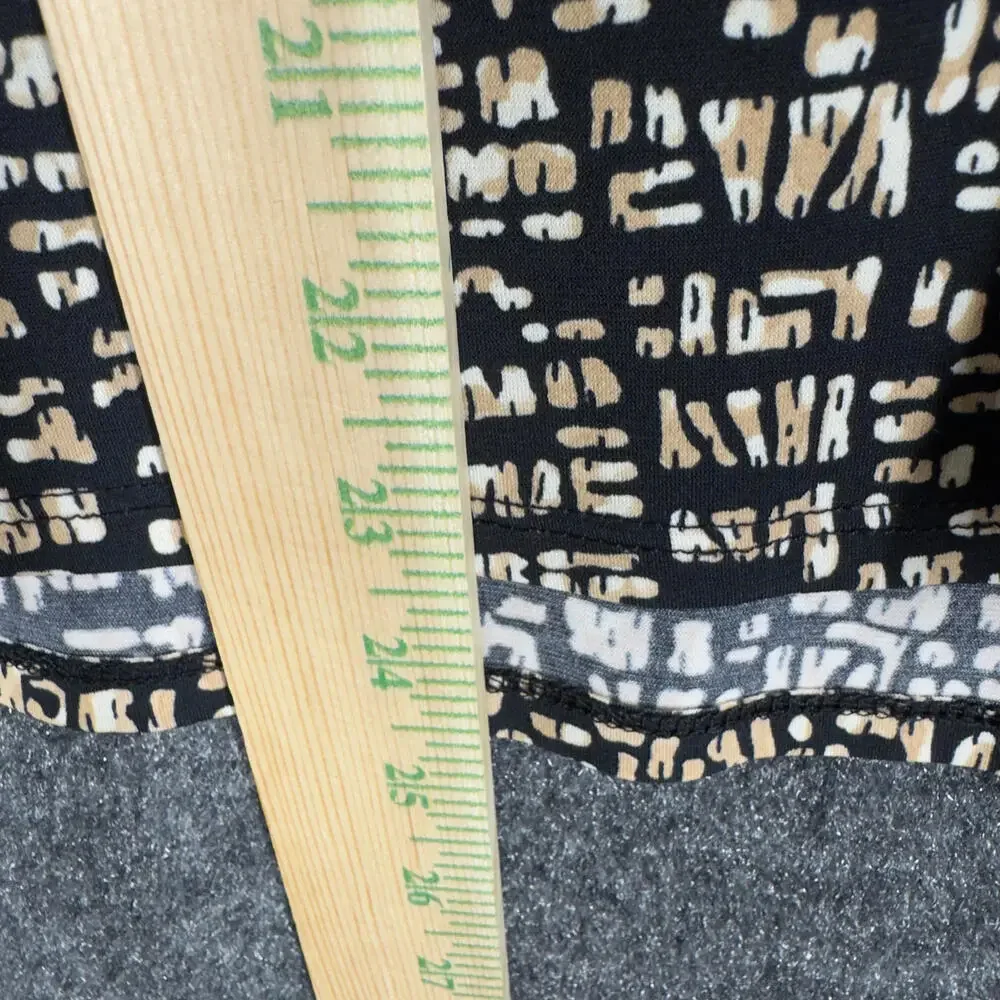 Laura Ashley Blouse Women M Medium Black Geometric V-Neck Long Sleeve Casual - Picture 4 of 6